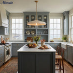 Cargar imagen en el visor de la Galería, Lámpara colgante Elumina con pantalla de seda plisada elegante – Lámpara colgante de estilo Mid-Century para comedor