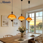 Load image into Gallery viewer, Sunset Afterglow Sunset Medieval Pendant Light with French Acrylic Shade for Dining Room and Foyer