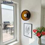 Bild in Gallery-Viewer laden, Coloria Minimalistischer Gebogener Glasschirm Wandleuchte — Zeitgenössischer Vintage-Stil Wandleuchte für Wohnbereiche und Hotels
