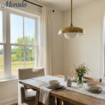 Bild in Gallery-Viewer laden, Rayla Scallop Pendelleuchte – Minimalistisches Messing-Pendelleuchte für Flure