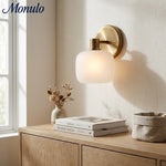 Cargar imagen en el visor de la Galería, Aplique de Pared de Vidrio Esmerilado Lirra Minimalista Moderna - Iluminación para Tocador de Baño