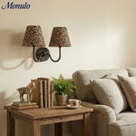 Bild in Gallery-Viewer laden, Luvora Klassische Leopardenschirm Wandleuchte - Vintage Stil für Schlafzimmerbeleuchtung