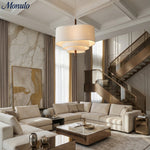 Load image into Gallery viewer, Softlume Wave Linen Shade Pendant Lamp - Modern Light for Dining Room