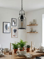 Load image into Gallery viewer, Lirra Cylindrical Pendant Light - Retro Industrial Glass Light for Dining Room