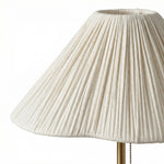 Bild in Gallery-Viewer laden, Blossine Elegante Leinen-Tischlampe mit gewelltem Rand – Moderne Lampe für das Schlafzimmer