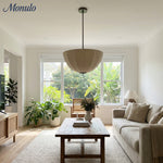 Load image into Gallery viewer, Lumarys Sculptural Fabric-Wrapped Pendant Light Organic Botanical Style for Living Room