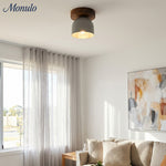 Load image into Gallery viewer, Metio Dome Scandinavian Oak Flush Mount Ceiling Light – Modern Minimalist Design for Living Room & Bedroom