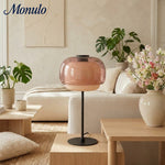 Charger l'image dans la visionneuse de galerie, Lampe de table Clinco en verre teinté, silhouette de champignon – Luminaire design polyvalent pour buffet ou table de chevet