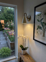 Load image into Gallery viewer, Curved Metal Shade Sconce Vintage Style Wall Light - Entryway Stairwell Lighting