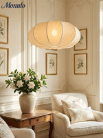 Load image into Gallery viewer, Japandi Silk Pumpkin Pendant Light Fixture for Dining Table, Kitchen Island and Living Room