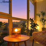 Bild in Gallery-Viewer laden, Sonnenuntergang Ozean Horizont Farbverlauf Tischlampe - Moderne Acryllampe für Schlafzimmer