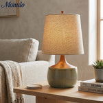 Load image into Gallery viewer, Avero Ambient Table Lamp with Artistic Ribbed Fabric Surface for Sofa Side Table and Desk
