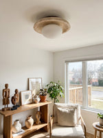 Bild in Gallery-Viewer laden, Calivra Minimalistische Stein-Scheiben-Deckenleuchte - Moderner Flur-Glanz