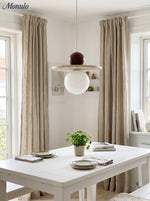 Load image into Gallery viewer, Flying Disc Stone Shade Pendant Light - Modern Minimal Dining Room Focus