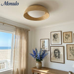 Cargar imagen en el visor de la Galería, Lámpara de Techo Japandi Bambú Bambori con Textura - Luz para Comedor y Sala