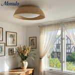 Cargar imagen en el visor de la Galería, Lámpara de Techo Japandi Bambú Bambori con Textura - Luz para Comedor y Sala