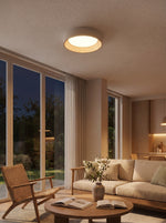 Cargar imagen en el visor de la Galería, Lámpara de techo redonda minimalista Crelina: luminaria de techo delgada y de perfil bajo, ideal para dormitorios y apartamentos.
