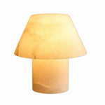 Bild in Gallery-Viewer laden, Zarte stilvolle Mushroom Fitz Alabaster Tischlampe