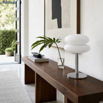 Bild in Gallery-Viewer laden, Glasentro Bauhaus Tischlampe Geometrisches Glasdesign Moderner Akzent für Wohnzimmer N12