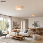 Load image into Gallery viewer, Dumora Drum Flush Mount Ceiling Light - Linen Shade Modern Elegance