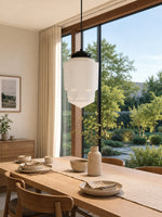 Load image into Gallery viewer, Vintage Art Deco Milk Glass Pendant Light