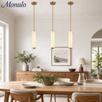 Load image into Gallery viewer, Slender Capiz Shell Cylinder Nordic Pendant Light – For Bedroom and Dining Room