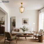 Bild in Gallery-Viewer laden, Capiz Muschel Trommel Mid Century Deckenleuchte – Für Balkon- und Flurdekoration