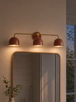 Load image into Gallery viewer, Meito Dome Farmhouse Vanity Wall Sconce – Rustic Bathroom colorful Vanity Light Fixture