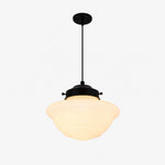 Load image into Gallery viewer, Vintage Art Deco Milk Glass Pendant Light