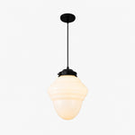 Load image into Gallery viewer, Vintage Art Deco Milk Glass Pendant Light