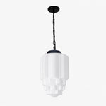 Load image into Gallery viewer, Vintage Art Deco Milk Glass Pendant Light