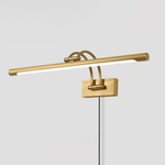 Load image into Gallery viewer, Linear Vanity Brass Plug-In Wall Light - product image 5