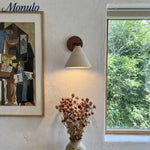 Load image into Gallery viewer, Modern Tapered Travertine Wall Sconce - Minimalist Accent Lighting for Bedroom