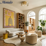 Load image into Gallery viewer, Kalvora Modern Retro Ceiling Lamp with Sculptural Shade - Ideal for Bedroom or Living Room
