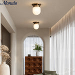 Cargar imagen en el visor de la Galería, Lámpara de doble función de cristal opalino: elegante luminaria para techo y pared para hogares modernos.