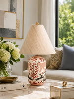 Load image into Gallery viewer, Ceruna Ceramic Table Lamp Wax Resist Design - Bedroom Living Room Lighting