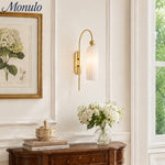 Load image into Gallery viewer, Cylinder Ribbed Glass Wall Sconce – Metal Modern Vintage Light for Bedroom and Hallway