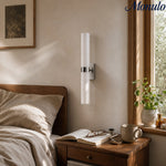 Charger l'image dans la visionneuse de galerie, Marcellus Luxury Alabaster Tube Wall Light Modern Architectural Wall Sconce for Bedside Vanity Area