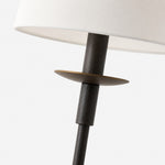 Charger l'image dans la visionneuse de galerie, Lampe de table en fer et lin Rowan - Éclairage de chevet traditionnel élégant