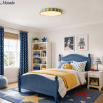 Bild in Gallery-Viewer laden, Saebery Modulo Stripe Aufputz-Deckenleuchte – Runde gestreifte Metall- und Acryl-LED-Leuchte für Schlafzimmer und Flur
