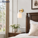 Load image into Gallery viewer, Hanton Minimal Wall Sconce – Vintage Milk Glass Sconce and Metal Accent