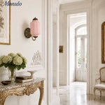 Load image into Gallery viewer, Eloise Vintage Scalloped Milk Glass Wall Sconce - Modern Accent Lighting for Bathroom and Bedroom