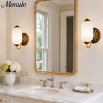 Load image into Gallery viewer, Eloise Vintage Scalloped Milk Glass Wall Sconce - Modern Accent Lighting for Bathroom and Bedroom