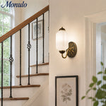 Load image into Gallery viewer, Eloise Vintage Scalloped Milk Glass Wall Sconce - Modern Accent Lighting for Bathroom and Bedroom