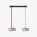 Load image into Gallery viewer, Kairis Travertine Natural Stone Pendant Light - Vintage Style Lighting for Dining and Living Spaces