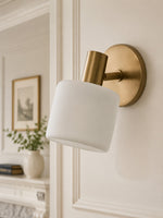 Load image into Gallery viewer, Cerova Porcelain Wall Sconce - Minimal Round Flush Mount Ceramic Light