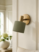 Load image into Gallery viewer, Cerova Porcelain Wall Sconce - Minimal Round Flush Mount Ceramic Light