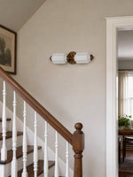 Load image into Gallery viewer, Eloise Vintage Scalloped Milk Glass Wall Sconce - Modern Accent Lighting for Bathroom and Bedroom