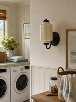 Load image into Gallery viewer, Eloise Vintage Scalloped Milk Glass Wall Sconce - Modern Accent Lighting for Bathroom and Bedroom