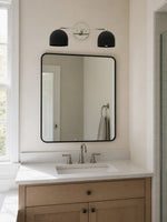 Load image into Gallery viewer, Metio Dome Vanity Wall Light – Mid-Century Fixture for Bathroom